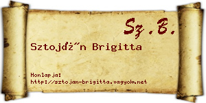 Sztoján Brigitta névjegykártya