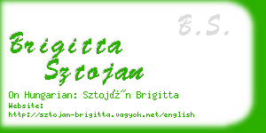 brigitta sztojan business card